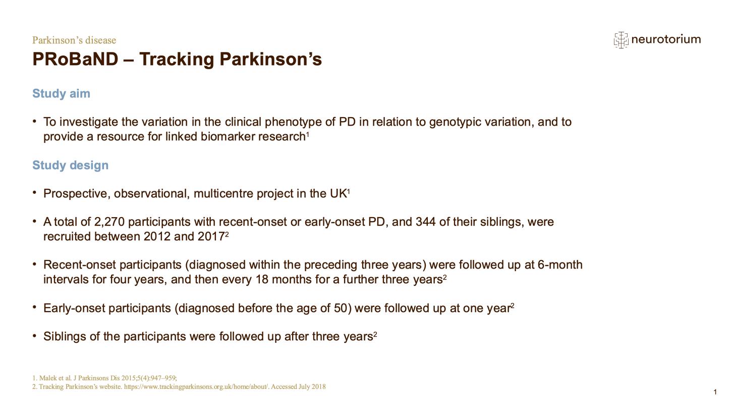Parkinsons Disease – Course Natural History and Prognosis – slide 23